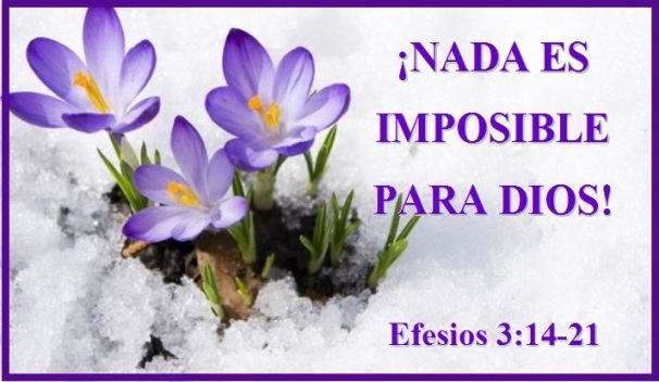 Nada Es Imposible Para Dios Efesios 3 14 21 Mission Venture